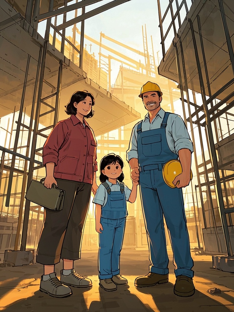 工地上的母女花